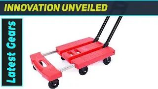 Best Folding Flatbed Hand Cart: 6 Wheels, 330lbs Capacity, Super Compact!