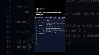 Python list comprehension within 2min