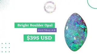 Bright Green Blue Fire Boulder Opal 3.6 ct #shorts #jewllery #opal