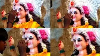 Eye Painting for #DurgaMata Idol at Hyderabad 2018