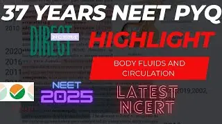 Body fluids and circulation//neet pyq direct ncert highlights//pyq highlights 💥#aneducation #neet