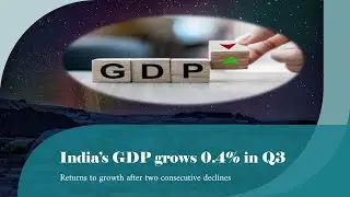 India's GDP grows by 0.4% in Q3 of FY21   #GDP #Economic_growth #UPSC #IAS #Current_affairs