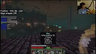 Realms session: Looting nether bastion, upgrading armor.