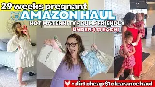 AMAZON HAUL | Bump Friendly Dresses Under $20! | Plus Dirt Cheap $1 Clearance Haul