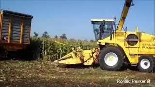 Mais hakselen 2014  New Holland FX 58  Bekedam Dalfsen  Maize harvest, Mais häckseln, ernte