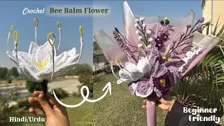 Beebalm Crochet Flower (Queen of the night flower) tutorial| part 1 | Easy Crochet flower to make