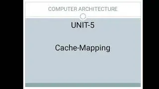 Cache mapping