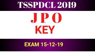 TSSPDCL 2019 || 15-12-19 || JPO KEY PAPER