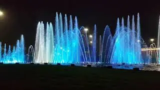 Kuwait shaheed park water fountain  dance