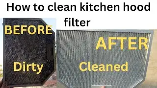 How to clean kitchen hood filter #kitchen #kitchenhood #kitchenhomeappliances #viral #cleaning #home