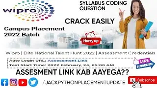 WIPRO assessment link and syllabus  #capgeminianalystrole #wiprohiring #wipro mails #wiproupdate