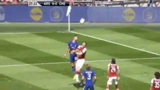 Mertesacker suffers nasty head injury-Arsenal Vs Chelsea