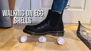 ASMR: Walking on Crunchy Eggshells. No talking