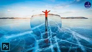 Glass Sphere Floating | magnify glass effects | Surreal Glass Sphere Floating| taiful360