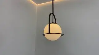 Lustre Pendente Industrial Arco Bola 687 Marrom - IluminaMundo