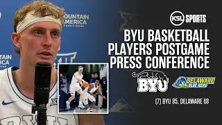 Ричи Сондерс и Роб Райт из BYU после игры после победы в Делавэре