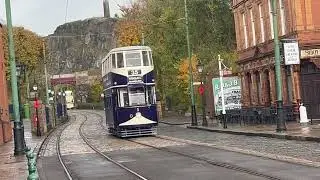 Watching one of the trams Arrive Back