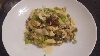Morel and asparagus risotto