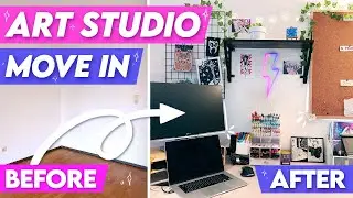 ✩ EXTREME ART STUDIO MAKEOVER | Moving into a real Art Studio ✩