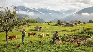 A Calm Countryside Morning in the Mountains | Slow Living & Farm ASMR