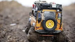 ALL RC | Stuck RC trucks In The Mud 4x4 - Winch Land rover Defender 90