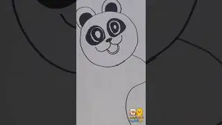 رسم بالون على شكل باندا كيوت 🐼🎈 | Panda Balloon Drawing #Shorts---#drawing #panda