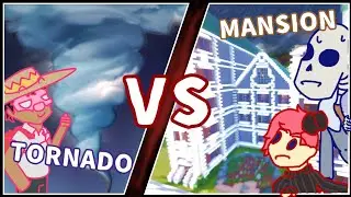 Can our Minecraft MANSION survive a TORNADO? | Extreme Weather Mod