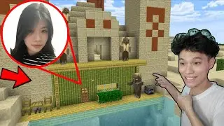 Upgrade the building beneath the pyramid into a bamboo house in Minecraft..! Troll your girlfrien...