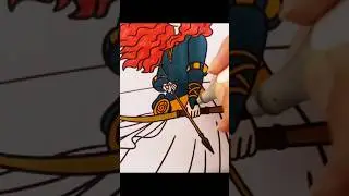 Disney Princess Merida Coloring Book with Makers #coloringpages #coloringbook #disney