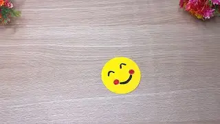 DIY Blushing Emoji 😊 | Cute Shy Face Paper Craft