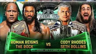wwe wrestlemania 40 night 1 main event is fen to be official! the rock gives a stimulation for match