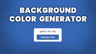 Random Background Color Generator Using HTML CSS & Javascript