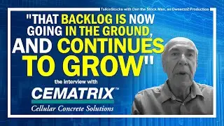 OwnerzzZ.com - Backlog is Going in the Ground & Growing - Cematrix Cellular Concrete on TalkinStocks