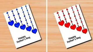 DIY father's day card making easy/ how to make happy father's day greeting card/dad birthday card