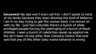 Kanye West Says 50/50 Custody Isn't Real. Calls Out Kim Kardashian