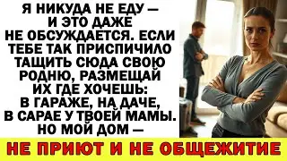 Раз тебя бесит родня — езжай к маме! Свалить? Чтобы они превратили мой дом в помойку?