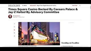 Проект казино Caesars Palace на Таймс-сквер, принадлежащий Джей Зи, отклонён консультативным коми...