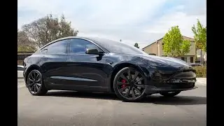 Tesla Model 3 &mdash; глянцевая темно-синяя виниловая пленка 3M 2080 и кварцевый фильтр Finest Reserve