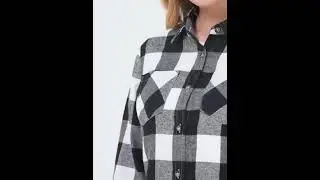 Women's Classic Fit Long Sleeve Lightweight Plaid Flannel Shirt