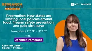 Preemption: How states limit local policy around food, firearm safety prevention, & paid sick leave