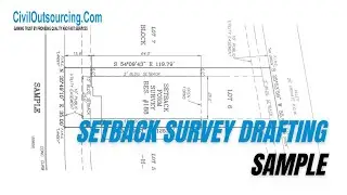 Setback Survey Drafting Sample | Services Of Civil Engineering | Civil Outsourcing