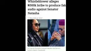 Whistleblower Alleges ₦300K Bribe to Create Fake Audio Against Senator Natasha