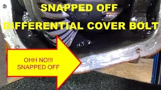 OH SNAPPED! DIFFERNTIAL COVER BOLT SNAPPED OFF DUE TO RUST. HOW TO DRILL OUT A BROKEN BOLT.