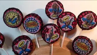 Spiderman Edible Images Oreo Cookie Pops
