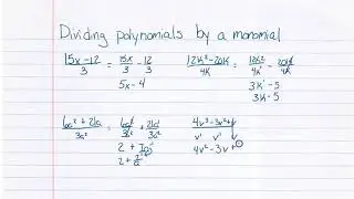 Dividing Polys by Monomials 1