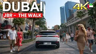 🇦🇪 DUBAI [4K] Exploring The Walk, JBR 🚙🌴| Stunning Beachfront Promenade Slow Drive | UAE City Life
