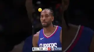 James Harden&rsquo;s reaction on Kawhi Leonard quick spin move and baseline fadeaway.😲 #shorts #nba