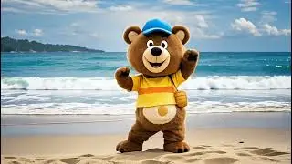 Boris de Beer op het strand &ndash; Kinderliedjes Nederlands met mascottes #kinderliedje #borisdebeer