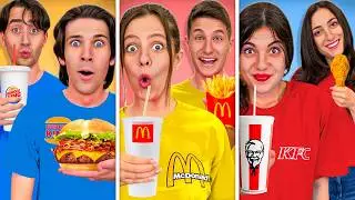 MANGIAMO SOLO CIBO MC DONALD’S vs KFC vs BURGER KING CON I NOSTRI AMICI PER 24 ORE!🍔