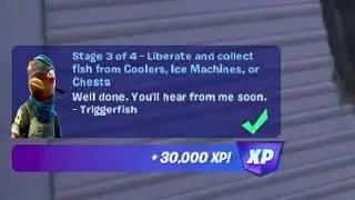 Liberate and collect fish Coolers, Ice Machines, or Chests Fortnite